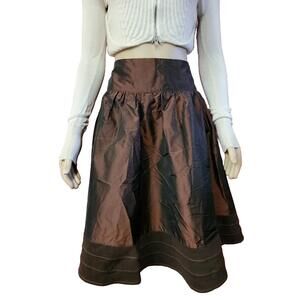 Rinascimento Linea Misqui Made In Italy Size S Women's Metallic Bronze Skirt #03